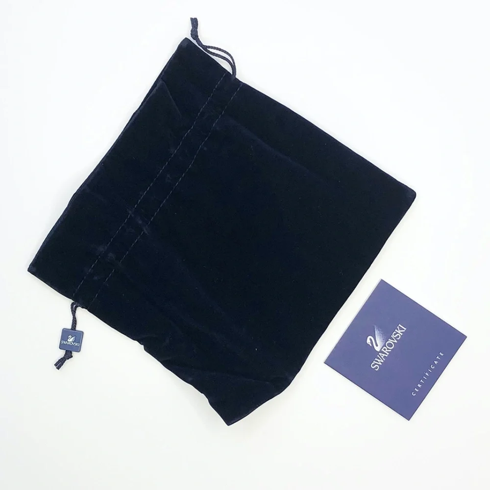 💎 SWAROVSKI LARGE JEWELRY POUCH NAVY VELVET BAG  LARGE: L: 8